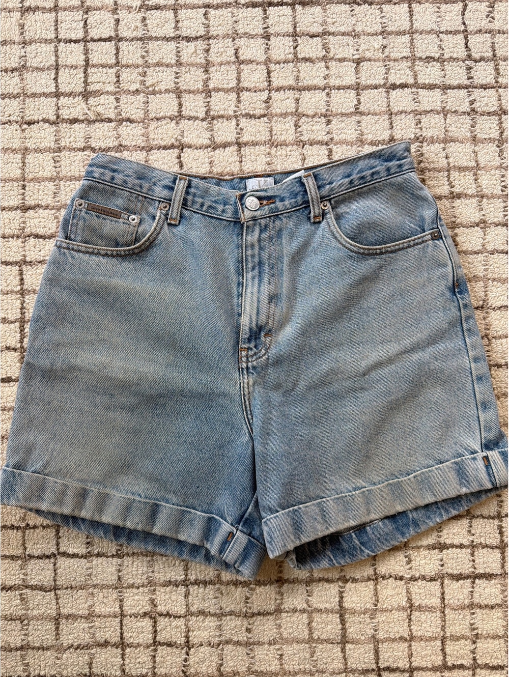 Vintage 90s minimalist Calvin Klein Denim mom Shorts clean girl classic cabin